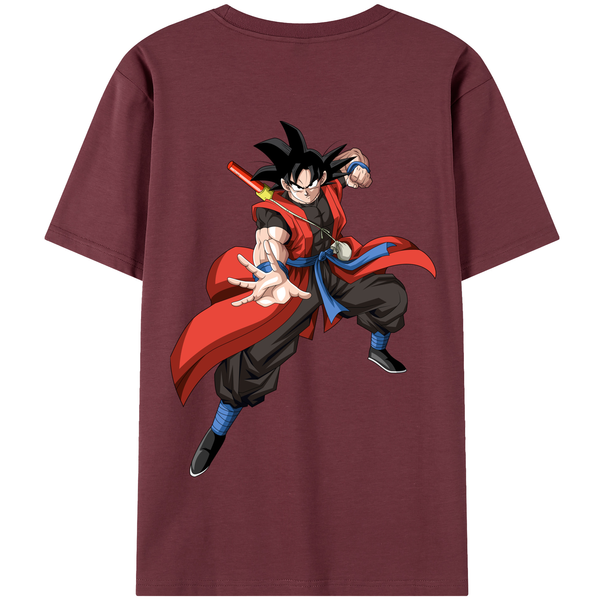 （画像用） ドラゴンボール 孫悟空（そん ごくう）Son Goku カカロット DRAGON BALL Kakarotto 綿100％半袖Tシャツ（背面プリント）